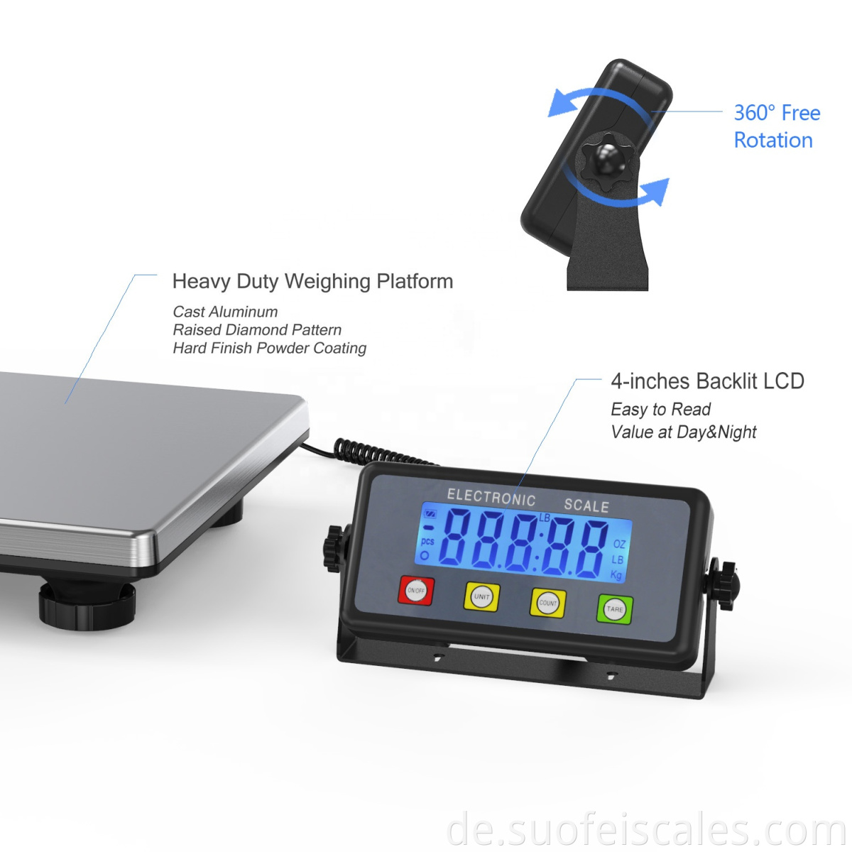 SF-887 Aluminium Indicator Digital Postal Parcel Scale 